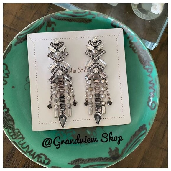 Stella & Dot Cascading Crystal Chandelier Earrings - Brand New! - Picture 5 of 6